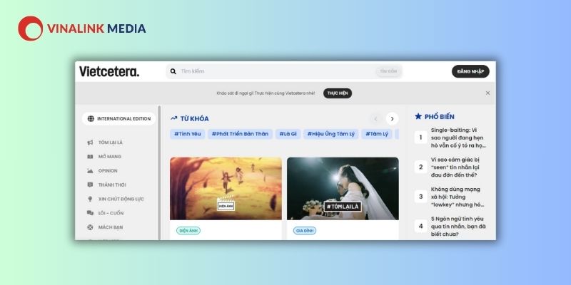 Website giới thiệu ngành truyền thông